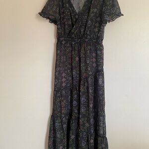 LAIA Floral Black Maxi Dress